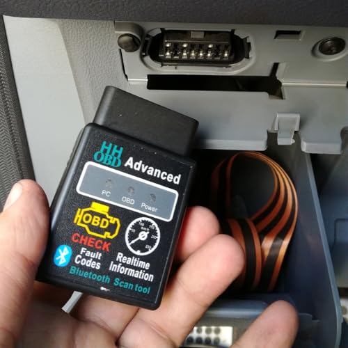Bluetooth OBD2 Scanner for Car, OBD II Wireless Diagnostic Code Reader Bluetooth Scan Tool, Universal Professional Auto Engine Fault Diagnosis Tester Adapter, Car Accessories