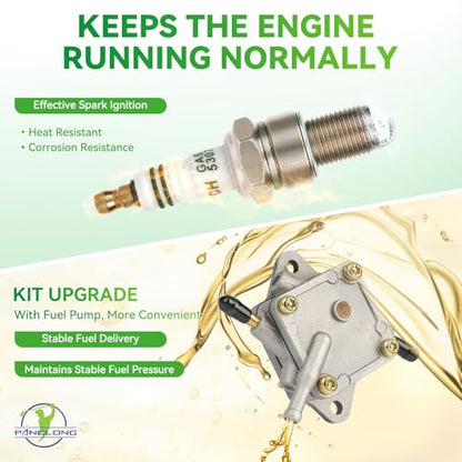 Panglong EZGO Tune Up Kit, Suitable for 1994-2003 EZGO TXT, Medalist 4 Cycle 295cc 350cc Gas Golf Cart, Replacement OEM#72368G01 26591G01 72084-G01 72021-G01 5307