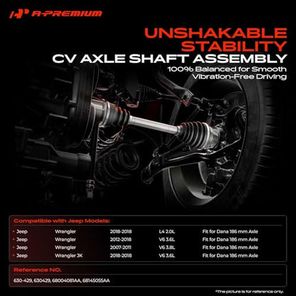 A-Premium Front Left Driver Side CV Axle Shaft Assembly - style: Front Driver Side