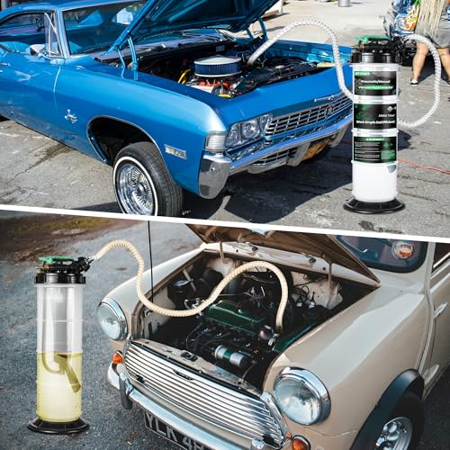 7.5 L Pneumatic/Manual Oil Extractor Pump for Oil Change, 2 Gallon Fluid Extractor with 5 Tubes and A Brake Bleeding Hose for Automotive, Boats - size: 7.5L