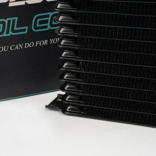 Vrracing 15 Row 10AN Universal Engine Transmission Oil Cooler+7" Fixed Cooling Fan Kit