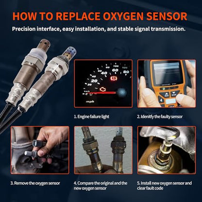 HiSport O2 Oxygen Sensor Kit Upstream Downstream Compatible with Chevy