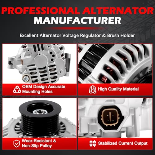 13966 New Alternator Fit for 2002-2006 Honda CR-V L4 2.4L - size: 13966