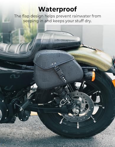 KEMIMOTO Motorcycle Saddlebags with Buckles, 16L Waterproof