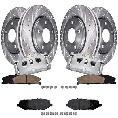 Detroit Axle - Brake Kit for Ford Explorer Flex Taurus Lincoln MKS MKT - size: 10BPR50383/kit