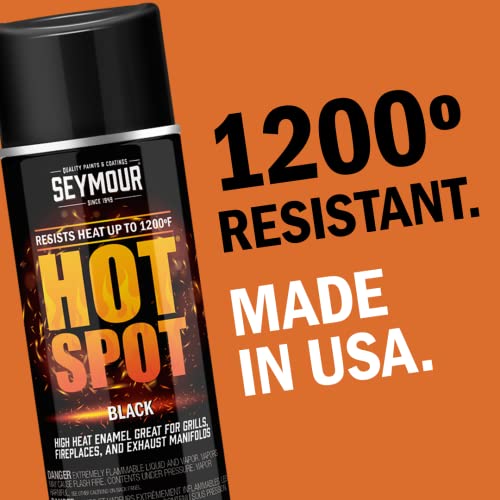 Seymour 16-1201 Hot Spot High Heat Spray Paint Aluminum 12 oz - 1200°F Heat Resistant Coating for Grills, Stoves, Engines, Exhaust, VOC Compliant - color: Aluminium
