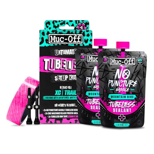 Muc-Off Ultimate Tubeless Setup Kit, XC/Trail, 25mm Tape, 44mm Valve - style: X-country