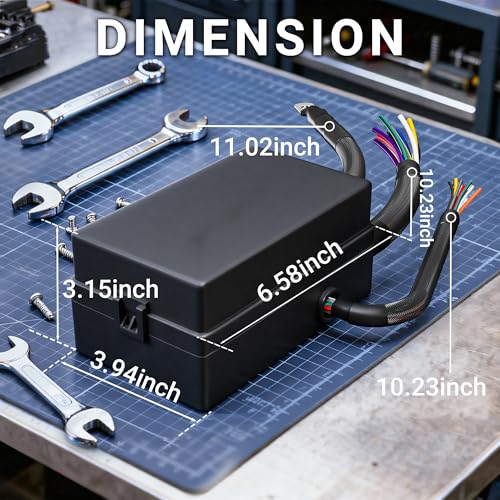 DaierTek 12V 퓨즈 박스 및 릴레이 블록, 8 릴레이 12 ATC/ATO 블레이드 퓨즈 사전 유선 패널 방진 사전 유선 퓨즈 릴레이 박스 자동차 자동차 해양 보트용 - color: 8 릴레이 12 퓨즈 사전 배선 릴레이 박스