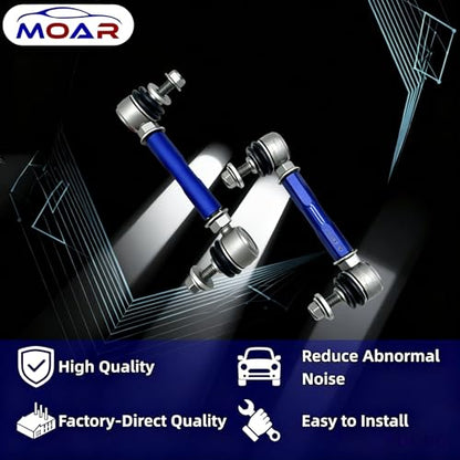 MOAR 5.91-7.87' M12 Adjustable Front Suspension Sway Stabilizer Bar End Link Kit 2 PCS Left & Right For Reduced Body Roll 360°Swivel With Length And Angle Maintenance Vehicle X152012 - color: X152012