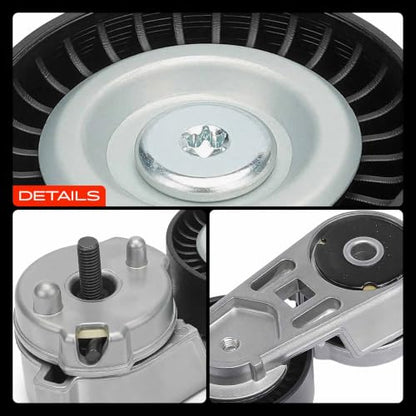 A-Premium Belt Tensioner Assembly with Pulley Compatible with Jeep - color: 38163 Grand Cherokee 1999-2004 (4.0L) WJ