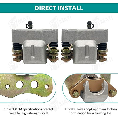 Front Left&Right Brake Caliper Assembly for Polaris ATV Sportsman 335 400 500 600 700 Sportsman 500 6X6 Magnum 330 500 Magnum 325 2X4 4X4 Xplorer 400 Xpedition 425 1910681 1910682
