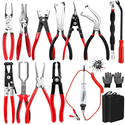 17PC Electrical Disconnect Pliers & Terminal Removal Kit for Cars - size: 17Pcs