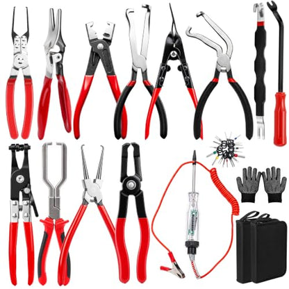 17PC Electrical Disconnect Pliers & Terminal Removal Kit for Cars - size: 17Pcs