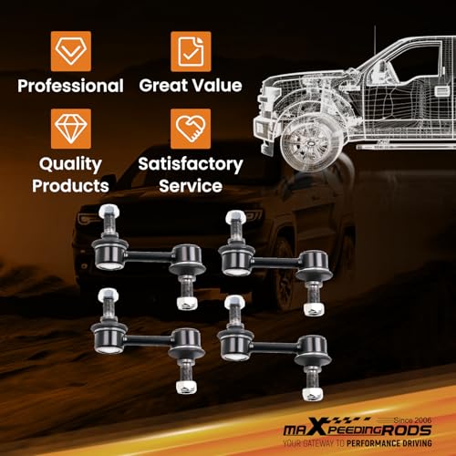 maXpeedingrods Front Rear Sway Bar Links for Chevy Corvette C5 C6 1997-2017 - size: 4PC