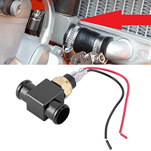 KIMISS Thermostat Water Temperature Switch Radiator Coolant Fan Temp Sensor for Motorcycle ATV Off Road Vehicle (Black)