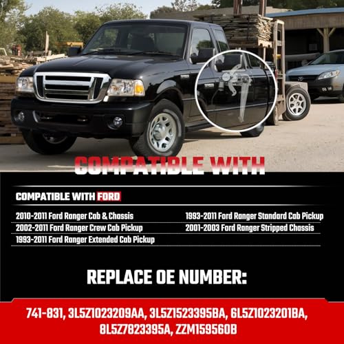 741-831 Power Window Regulator with Motor Front Left Driver Side Compatible with Ford Ranger 1993-2011 Replace 6L5Z1023201BA 8L5Z7823395A - size: Front Left, style: 741-831
