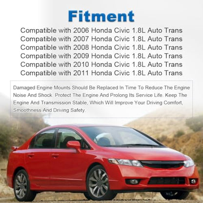 Engine Torque Strut Mount Replacement for 2006-2011 Honda Civic 1.8L - size: 1PCS-Compatible with 2006-2011 Civic 1.8L Auto
