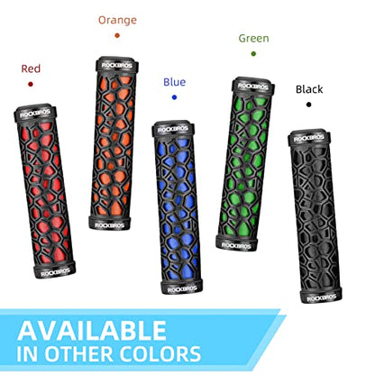 ROCKBROS Bike Handlebar Grips Double Lock-on Bike Grips Non-Slip Bicycle Handlebar Grips for MTB, BMX, Scooters, Folding Bikes 22.2mm - color: A5 - Black