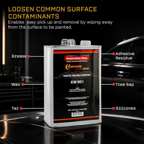 Custom Shop KW901 Automotive Wax and Grease Remover, 1 Gallon - size: 128 Fl Oz (Pack of 1)