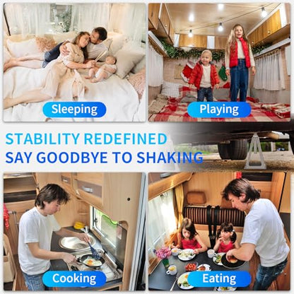 BEBOBLY RV Stack Jacks 4 Pack, Screw Jack Stands for RV Camper Travel Trailer Leveling, Aluminum Stabilizer Jacks, Single Support Unloading Up to 6000 Lbs, Adjustable from 11" to 17"