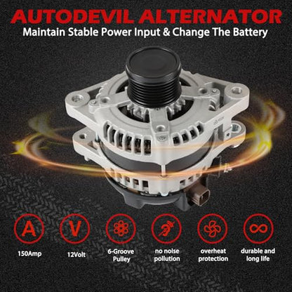 11326 Alternator Fit for Toyota Sienna 2007-2016 3.5L, Highlander 2008-2016, Venza 2009-2012, for Lexus ES350 2013-2018, RX350 2010-2015 3.5L, 150A 12V High Output Alternator OE 11326N 94757 - size: 11326 | 150A