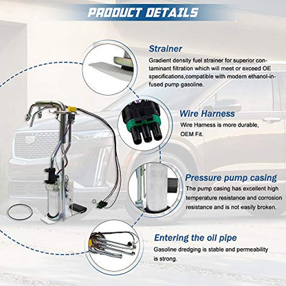 Fuel Pump Module Assembly E3621S fits 1988 1989 1990 1991 1992 1993 1994 1995 C1500 C2500 C3500 K1500 K2500 K3500 GMC C1500 C2500 C3500 K1500 K2500 K3500 AP3621S