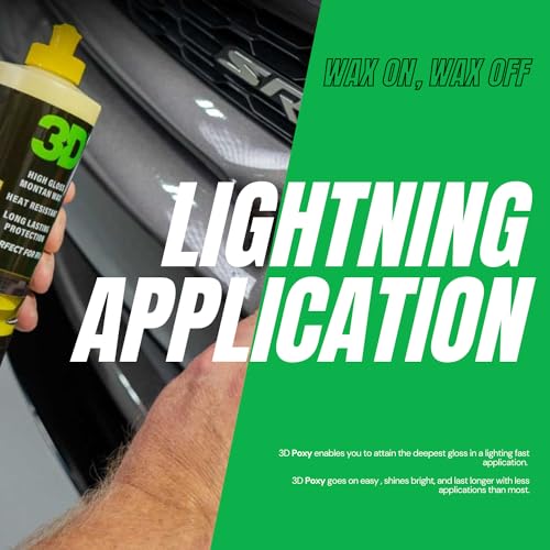 3D POXY Montan Wax Sealant – Long Lasting Hybrid Car Wax for High Gloss Finish & Paint Protection | Non-Staining Formula | Easy to Apply | Made in USA |8 oz - size: 8 Ounce (Pack of 1)