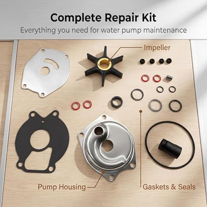 Water Pump Impeller Kit w/Housing for Mercury Mariner 13.5-25HP 4-Stroke - size: 46-99157T2