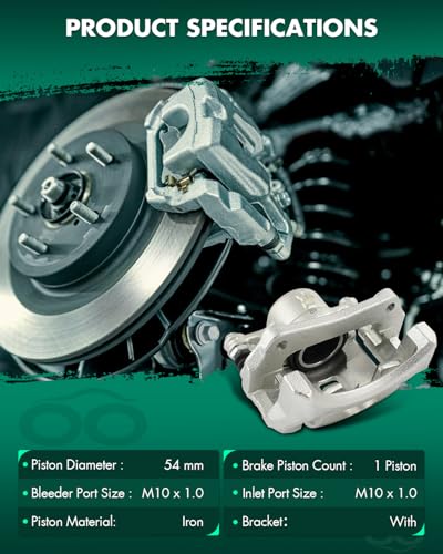 SCITOO 18B5304 Front Left Disc Brake Caliper With Bracket - size: Front Driver[18B5304]