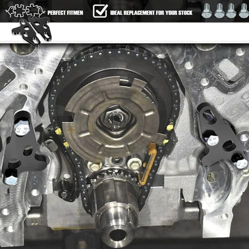 2PCS Black Oil Pump Alignment Girdle Brace Kit,Billet Aluminium CNC Machined Oil Pump Guide Hold Down Tool for GM Gen V LT1 LT4 LT5 L83 L86 L87 Engine Cam Swap,Anodized Finish with Bolts - color: BLACK