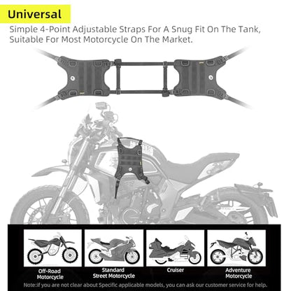 Rhinowalk Motorcycle Tank Side Bag/Motorcycle Front Load Universal Saddle Bag Mounting Base - size: Fuel Tank Double Saddle