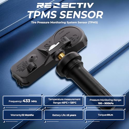 RENECTIV TPMS Sensor,433Mhz Tire Pressure Monitoring Sensor - size: four pieces sensors