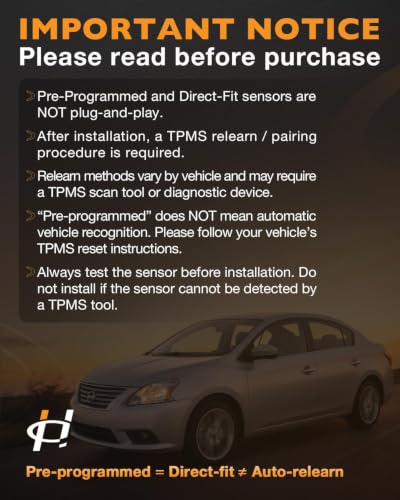 315MHz Upgraded Pre-Programmed TPMS Sensor Fits Nissan 06-11 Altima Rogue