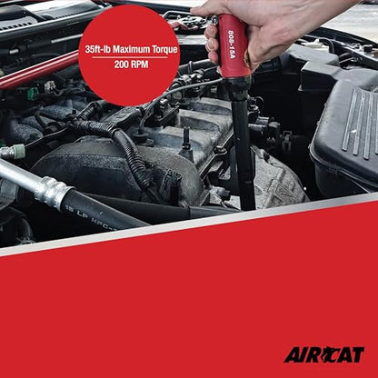 AIRCAT 808-15-A 3/8" Long Reach Ratchet, 35 ft-lb Max Torque, 200 RPM - size: 3/8-Inch (Pack of 1)