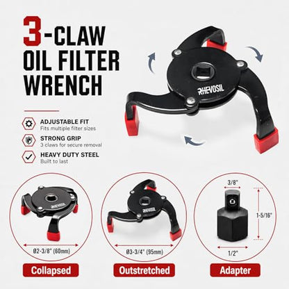 3-Piece Oil Filter Wrench Set