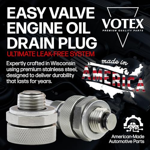 Votex - Made in USA - M12 X 1.25MM Quick Easy Valve Oil Drain Plug fits Infiniti, Lexus, Nissan, Toyota - Stainless Steel - Part Number SMQDP006 - size: M12 X 1.25 Valve Drain Plug