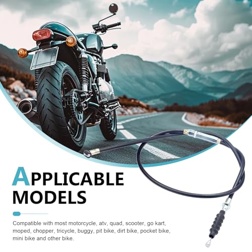 1 Set Motorcycle 7/8" Left Clutch Lever Handle Cable, Adjustable Lever & Smooth Cable, Waterproof Anti-Breakage Brake Grip, for 50CC-70CC 90CC 110CC 125CC 140CC 150CC Engines (Black)