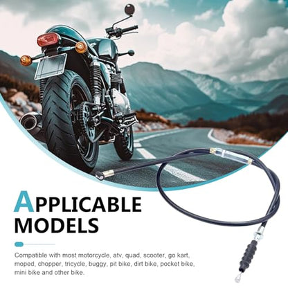 1 Set Motorcycle 7/8" Left Clutch Lever Handle Cable, Adjustable Lever & Smooth Cable, Waterproof Anti-Breakage Brake Grip, for 50CC-70CC 90CC 110CC 125CC 140CC 150CC Engines (Black)