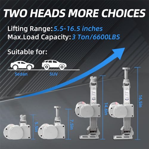 STANDTALL Electric Car Jack 3 Ton 12V Scissor Floor Jack Kit - color: Gray