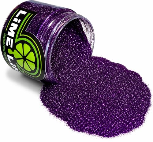 LiME LiNE Sprayable Metal Flake Paint Additive: Solvent Resistant Glitter for Automotive Custom Painting (Purple) - color: Purple