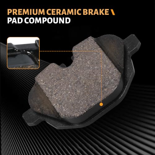 D1473 Rear Ceramic Brake Pads Kit Fit For BMW 528i 2011-2016, For 528i xDrive 2012-2016, For 530e 2018-2022, For 530e xDrive 2018-2022, For 530i 2017-2022, For 530i xDrive 2017-2022 - size: HZ1473