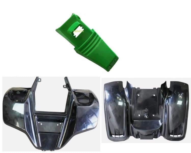 Plastic body for Kazuma Meerkat Redcat Terminator 50CC with Grill or Nose ATV HINSEM 50-70cc Black (With Green Grill)