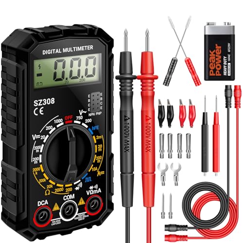 ANENG SZ308 Digital Multimeter Tester, AC/DC Volt Ohm Meter, Battery Tester