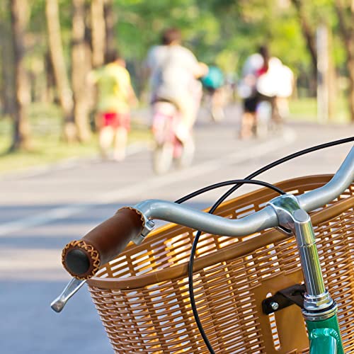 SOLODRIVE Bike Handlebar Grips, Vinyl Leather Grips for Beach Cruiser Bike - color: Deep Brown