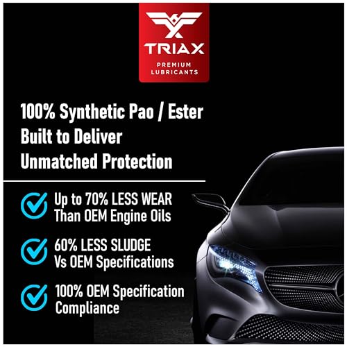 TRIAX Euro LX 5W-40 Full Syn Engine Oil - Compatible with BMW LL01, MB 229.5, 226.5, Audi/VW 502.00, 505.00, MS-12991, Porsche A40 (1 Quart) - size: 1 Quart