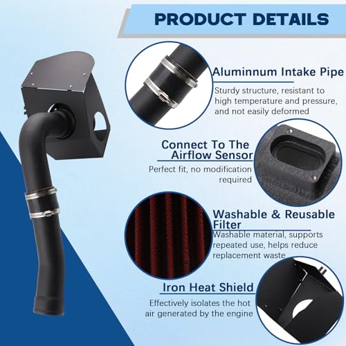 Cold Air Intake System Kit Compatible With BMW F10 520i 528i N20 2.0L 2012-18 - size: For 2012-2018 F10 520i 528i N20 2.0L