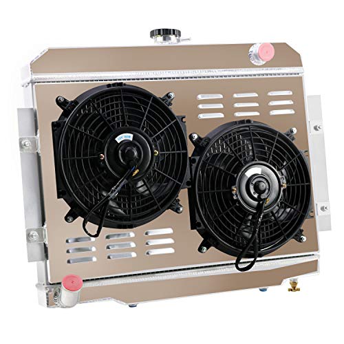 High Performance Aluminum Radiator For 1972-1985 Jeep CJ5 CJ6 CJ7 Scrambler 3.8L 4.2L 5.0L 1975 1978 1979 1982 1984-3 Row Radiator with Shroud Fan Relay kit