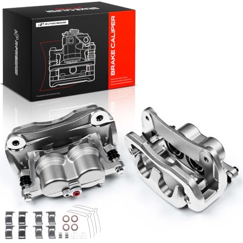 A-Premium Front Left and Right Side Disc Brake Caliper with Bracket - style: Front Driver and Passenger Side