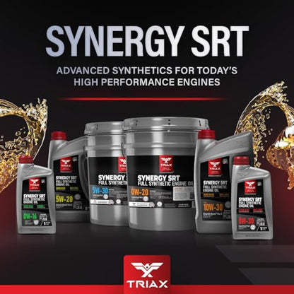 TRIAX Synergy SRT 0W-30 Full Synthetic Engine Oil API SQ/ILSAC GF-7A Licensed | 20,000 Miles of Protection (1 Quart) - size: 1 Quart