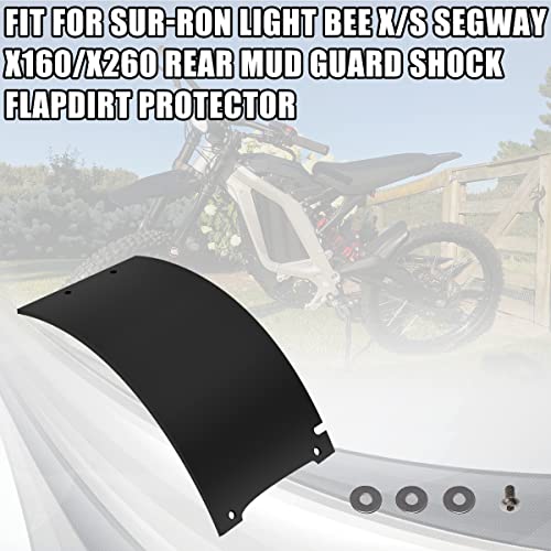 Longer Fender, Upgraded Shock Absorption Mud Guard Mud Flap, Rear Mudguard Dust Cover Protector for Sur Ron Light Bee X/S Segway X160/ X260, Fits Original & Raised Seat - size: Longer